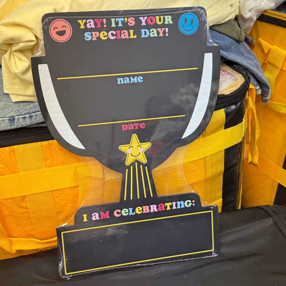 Celebration Trophy Chalkboard Sign new